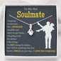 litzzy To My Hot Soulmate - I Love you Forever - Gift For Wife, Girlfriend Jewelry 14K White Gold Finish Standard Box 