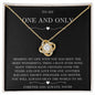 litzzy To My One and Only - Litzzy Love Knot Necklace - Gift for Wife, Soulmate, Girlfriend Jewelry 18K Yellow Gold Finish Two tone Box 