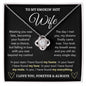 litzzy To My smokin' Hot Wife - Meeting You Was Fate - Gift For Wife Jewelry 14K White Gold Finish Standard Two tone Box 