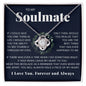 litzzy To My Soulmate - Always Hold a piece of my Heart - Gift For Wife, Girlfriend Jewelry 14K White Gold Finish Standard Box 