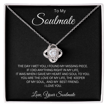 litzzy To My Soulmate - Keeper of my Soul - Gift For Wife, Girlfriend Jewelry 14K White Gold Finish Standard Box 