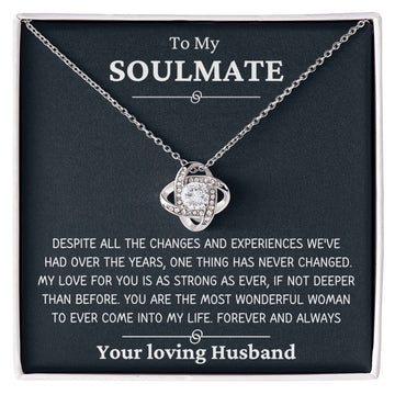 litzzy To My Soulmate - Beautiful Wife - Gift For Wife, Girlfriend Jewelry 14K White Gold Finish Two tone Box 
