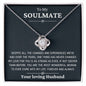 litzzy To My Soulmate - Beautiful Wife - Gift For Wife, Girlfriend Jewelry 14K White Gold Finish Two tone Box 