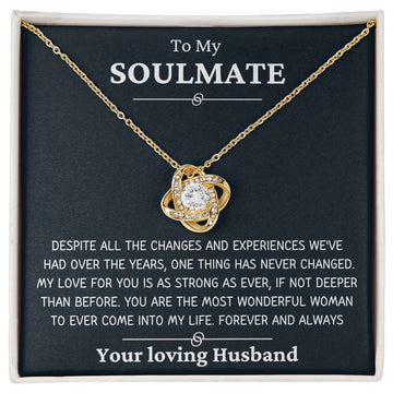 litzzy To My Soulmate - Beautiful Wife - Gift For Wife, Girlfriend Jewelry 18K Yellow Gold Finish Two tone Box 