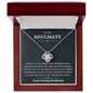 litzzy To My Soulmate - Beautiful Wife - Gift For Wife, Girlfriend Jewelry 14K White Gold Finish Luxury Box w/LED 