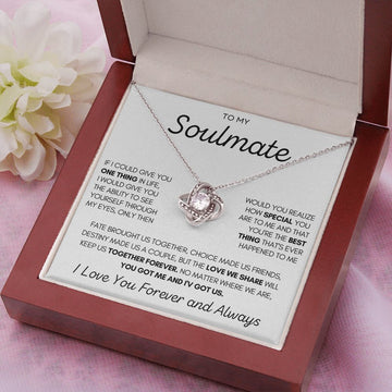 litzzy To My Soulmate - The Love We Share - Gift For Wife, Girlfriend Jewelry 14K White Gold Finish Luxury Box w/LED 
