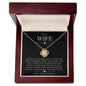 litzzy To My Wife - Sharing my life - Gift For Wife Jewelry 18K Yellow Gold Finish Luxury Box w/LED 