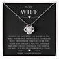litzzy To My Wife - Sharing my life - Gift For Wife Jewelry 14K White Gold Finish Two tone Box 