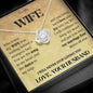 litzzy To My Wife - I will never stop loving you - Gift For Wife, Girlfriend Jewelry   