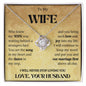 litzzy To My Wife - I will never stop loving you - Gift For Wife, Girlfriend Jewelry 14K White Gold Finish Standard Box 
