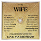 litzzy To My Wife - I will never stop loving you - Gift For Wife, Girlfriend Jewelry 18K Yellow Gold Finish Standard Box 
