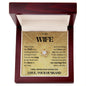 litzzy To My Wife - I will never stop loving you - Gift For Wife, Girlfriend Jewelry 18K Yellow Gold Finish Luxury Box 