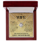 litzzy To My Wife - I will never stop loving you - Gift For Wife, Girlfriend Jewelry 14K White Gold Finish Luxury Box 
