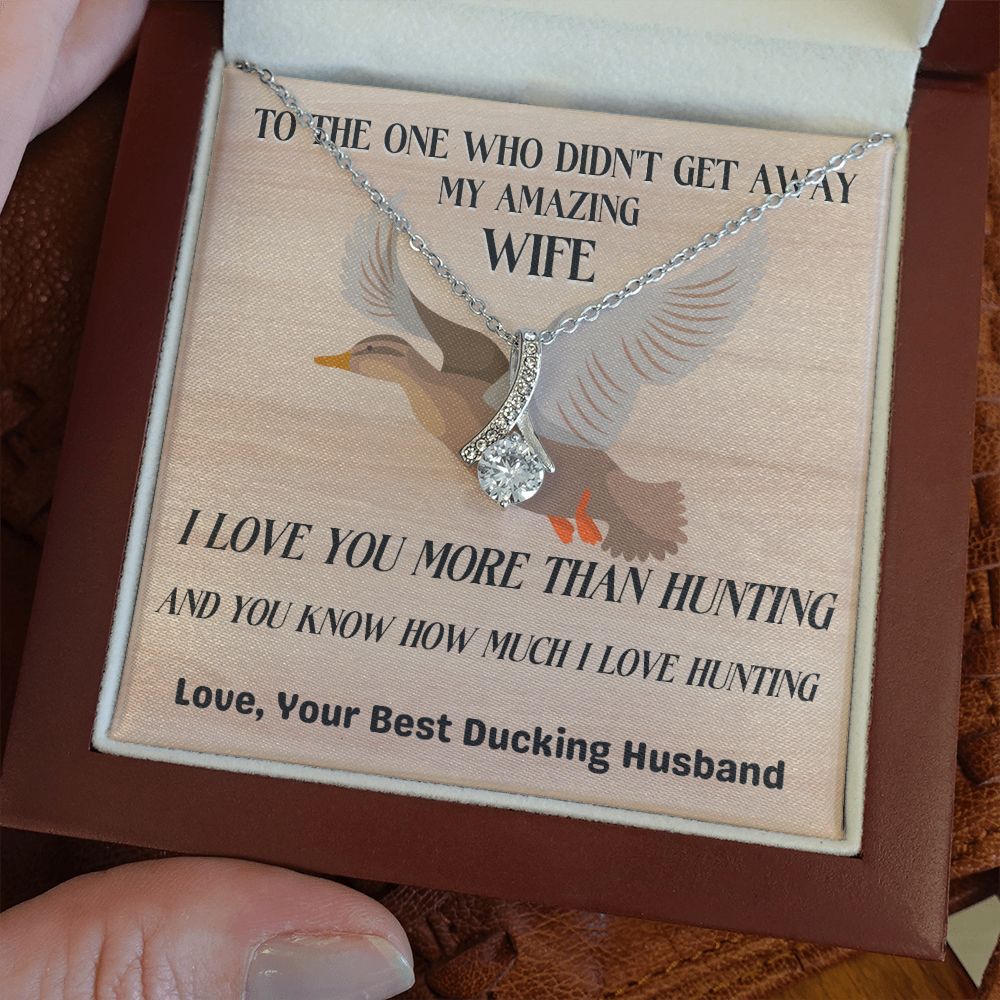 litzzy To My Amazing Wife - To The One Who Didn't Get Away, My Amazing Wife - Gift For Beautiful Wife Jewelry   