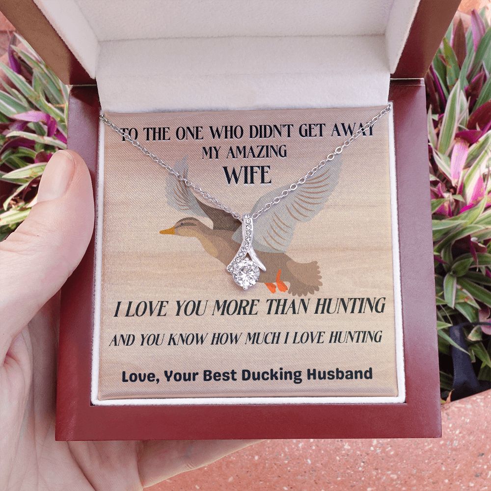 litzzy To My Amazing Wife - To The One Who Didn't Get Away, My Amazing Wife - Gift For Beautiful Wife Jewelry   