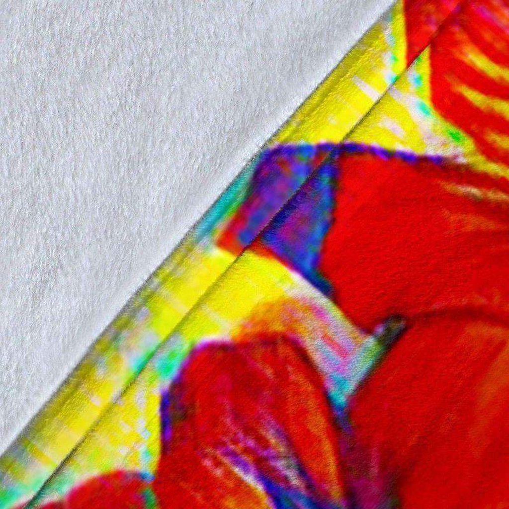 litzzy Tropical Temptation Skull Fleece Blanket Fleece Blanket   