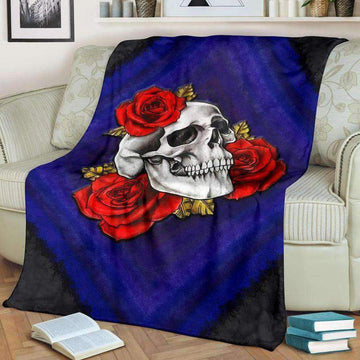 litzzy Winter's Child Skull Fleece Blanket Fleece Blanket   