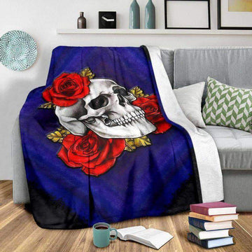 litzzy Winter's Child Skull Fleece Blanket Fleece Blanket   