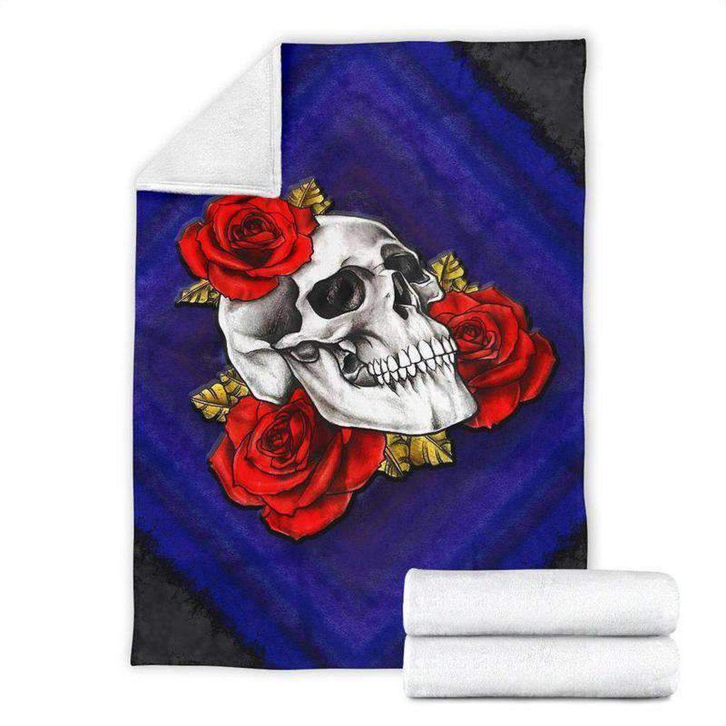 litzzy Winter's Child Skull Fleece Blanket Fleece Blanket   